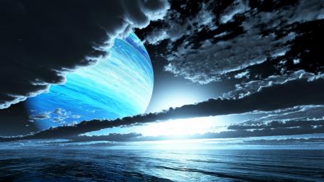 Epic Ocean View of an Alien World wallpaper