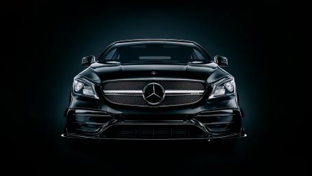 Sleek Mercedes Elegance in the Dark wallpaper