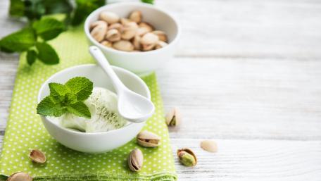 Pistachio Delight on a Fresh Background wallpaper