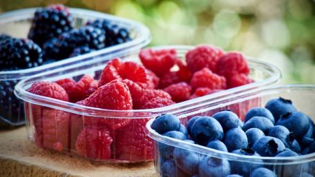Vibrant Berry Medley in Clear Containers wallpaper