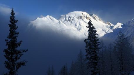 Majestic Blue Mountain Summit View wallpaper