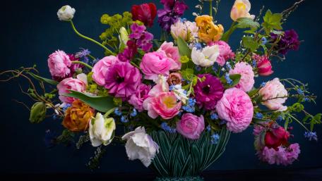 Vibrant Floral Symphony for Home Decor wallpaper