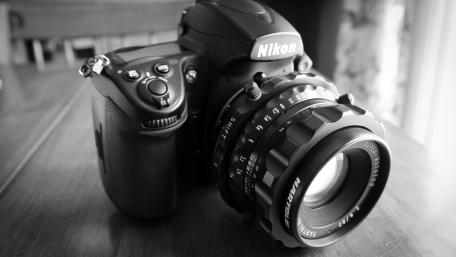 Nikon Camera in Monochrome Elegance wallpaper