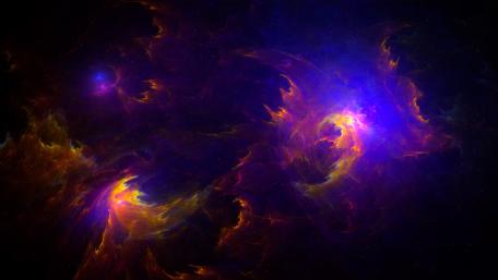 Cosmic Flames in Vivid Hues wallpaper