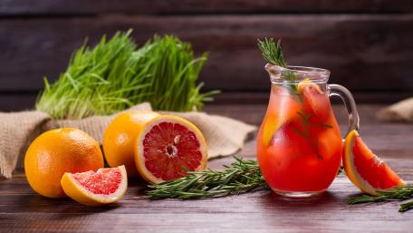 Refreshing Citrus and Herb Drink Wallpaper wallpaper
