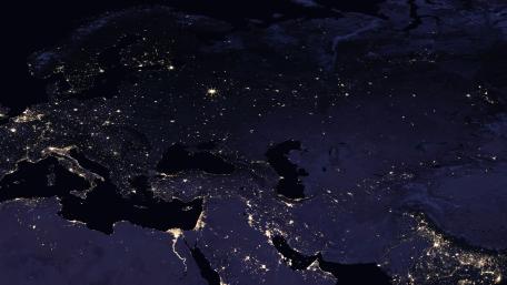 Night Lights of Europe, Western & Central Asia 2016 wallpaper