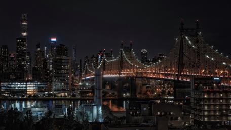 Queensboro Bridge by night wallpaper