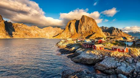 Scenic Beauty of Reine in Lofoten Islands wallpaper