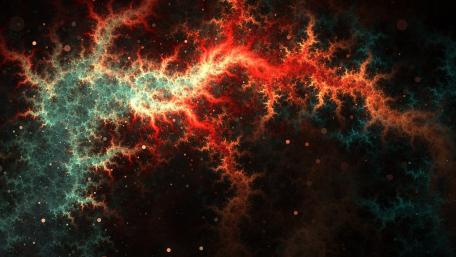 Vibrant Fractal Nebula Art for Your Space wallpaper