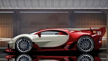 Title: Sleek Power of Bugatti Vision Gran Turismo wallpaper