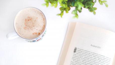 Cozy Coffee and Reading Moment wallpaper