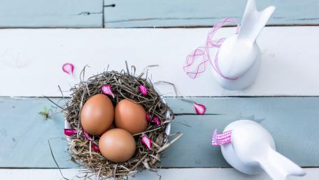 Easter Celebration with Spring Vibes and Decorated Eggs wallpaper