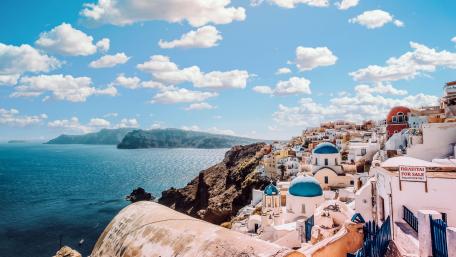 Santorini wallpaper