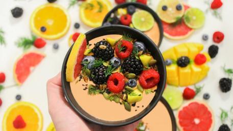 Vibrant Fruit Bowl Delight wallpaper