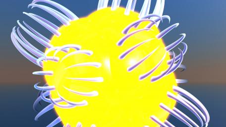Vibrant Fractal Sunburst Design wallpaper