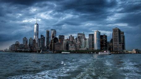 Cloudy New York City wallpaper