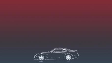 Sleek Black Luxury Car Illustration wallpaper