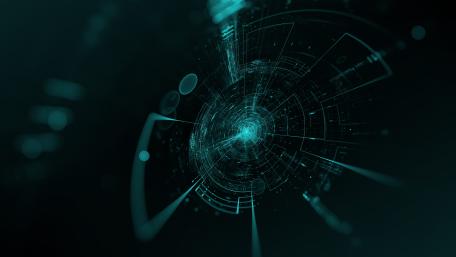 Mystical Digital Reality in Dark Hues wallpaper