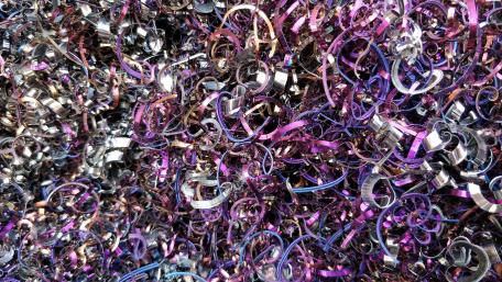 Metal shavings wallpaper