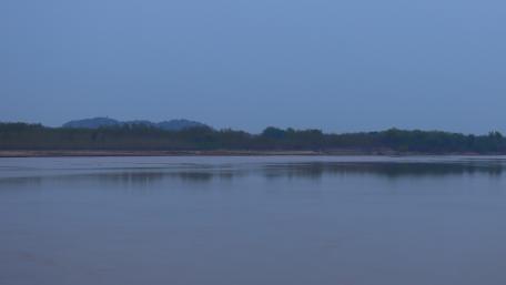 Serene Evening River Landscape Wallpaper wallpaper