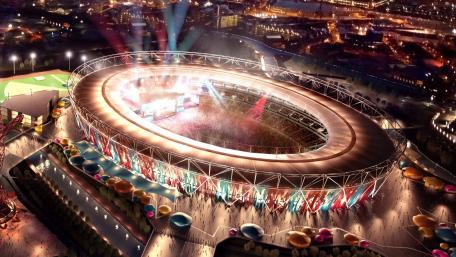 Vibrant Nightlife at the Stadium wallpaper