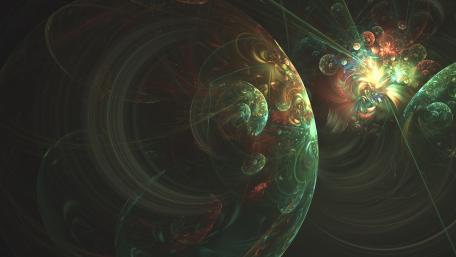 Cosmic Fractals in Vibrant Colors wallpaper