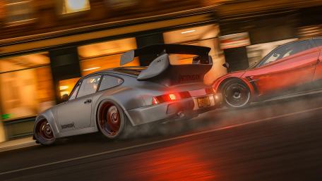 Dynamic Race Cars in Motion wallpaper