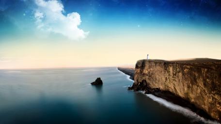 Majestic Coastal View at Dusk wallpaper