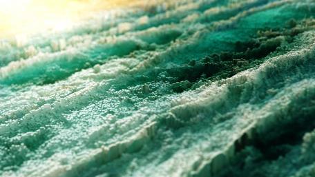 Serene Oceanic Waves in Tranquil Hues wallpaper