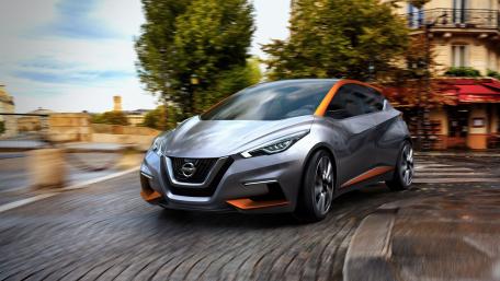 Sleek Nissan Concept Car in Motion wallpaper