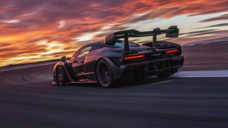 McLaren Senna in Motion at Sunset wallpaper