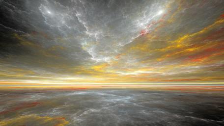 Ethereal Sky Over Horizon wallpaper
