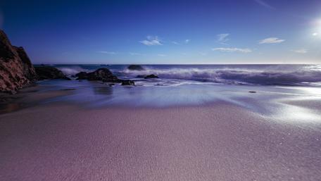 Serene Blue Hour at the Beach wallpaper