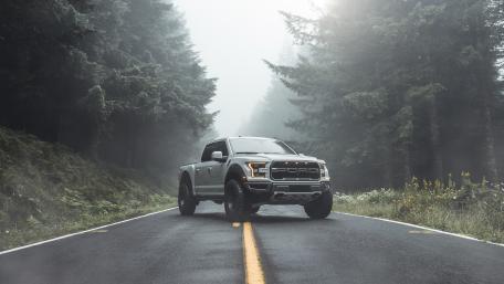 Dream Pickup on Misty Road wallpaper