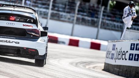 Dynamic Audi in Action at FIA World Rallycross Championship wallpaper