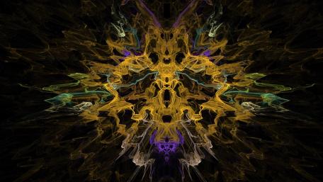 Vibrant Fractal Symphony of Colorful Swirls and Patterns wallpaper
