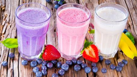 Refreshing Smoothies in Vibrant Colors wallpaper