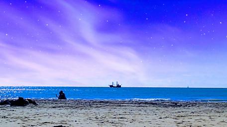 On the beach wallpaper