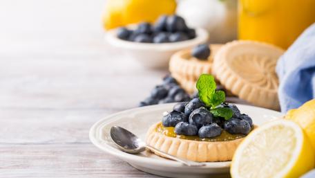 Blueberry Lemon Tart Delightful Wallpaper wallpaper