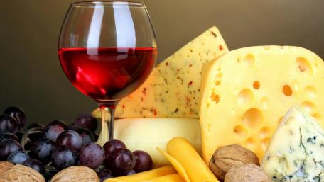 Delightful Wine and Cheese Pairing Feast wallpaper