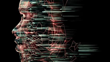 Digital Fusion of Technology and Humanity wallpaper