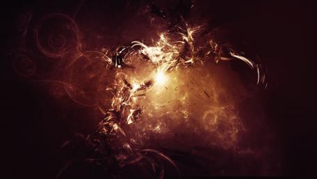 Fiery Abstract Explosion Scene wallpaper