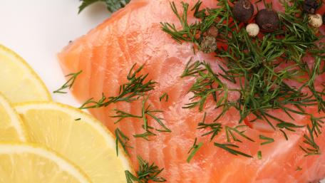 Fresh Salmon with Lemon and Herbs Wallpaper wallpaper