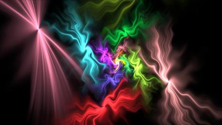 Vibrant Waves of Digital Colorful Art wallpaper