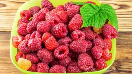 Vibrant Raspberries in a Bowl of Freshness wallpaper