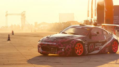Dynamic Drift Car in Motion wallpaper