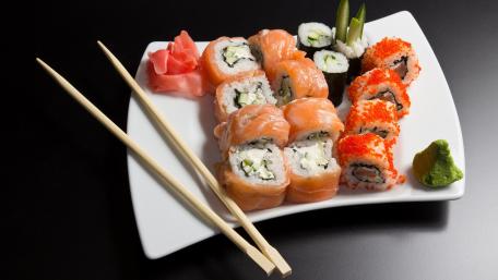 Savor the Art of Sushi Plating wallpaper