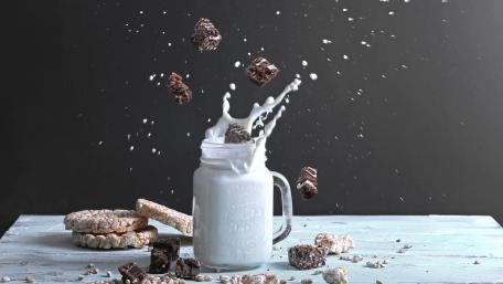 Creamy Milk Splash with Delicious Treats wallpaper