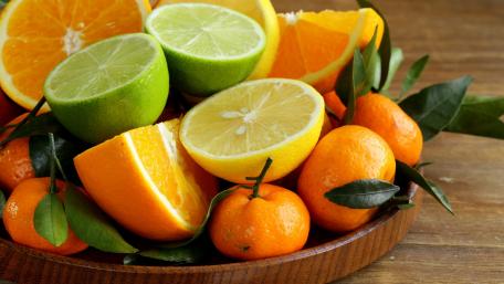 Citrus Delight Fresh Fruit Collection wallpaper
