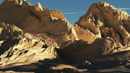 Majestic Desert Mountains at Dawn wallpaper